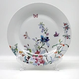 Watercolor Floral & Butterfly 10.5" Dinner Plate